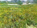 Campo de trigo en Auvers con la Casa Blanca Vincent van Gogh